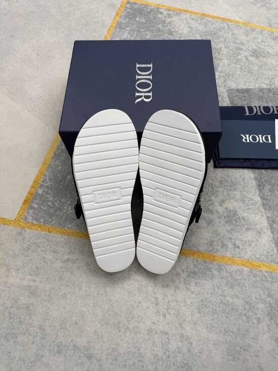 Dior Black Oblique Canvas Slide Sandals main image 6